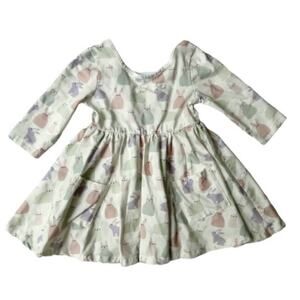 Taylor Joelle Bunny Print Swing Dress Size 3